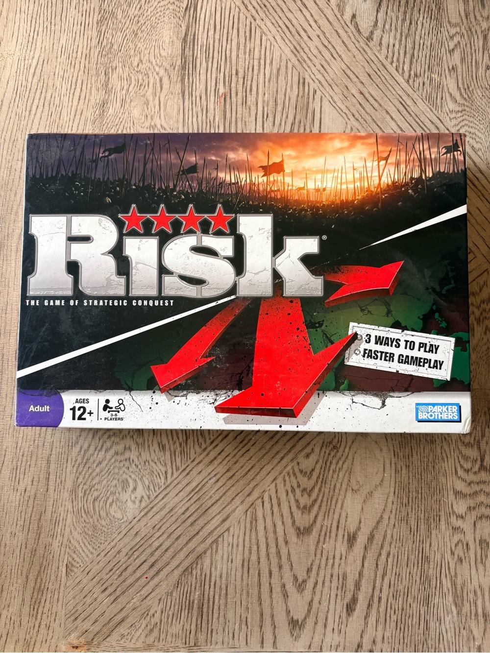 RISK Strategy Board Game - Red, Black, White